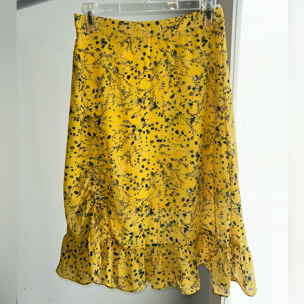 Yellow floral skirt